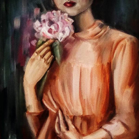 Девушка с цветком 