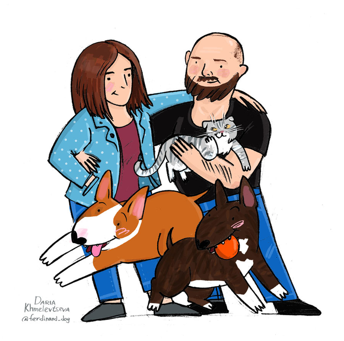 семейный портрет с питомцами
