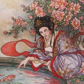 Девушка и карп