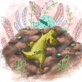 Динозаврик пошёл искать друзей