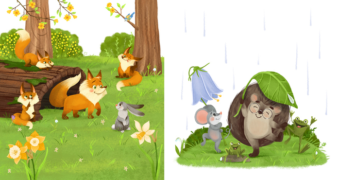 «Ёжик встречает весну» Для издательство Clever