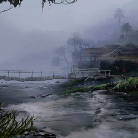 Сильное течение в тропиках