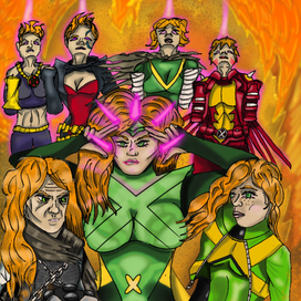 Jean Grey and team orange