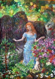 Девушка с орлом