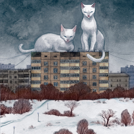 Overlooking the snowbound City