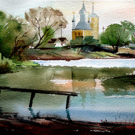 Акварельный этюд.