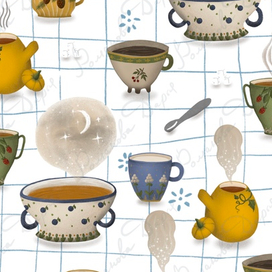 Паттерн бесшовный «чашечки»