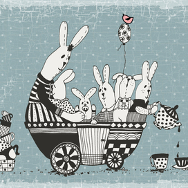 Зайцы едут в гости