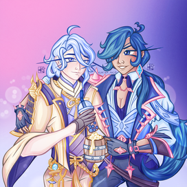 Приятная встреча Аято и Кэйи | Genshin Impact