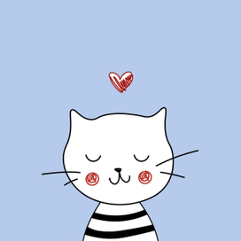 Cat in love