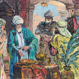 Хроники востока. Торгуются. Эскиз
