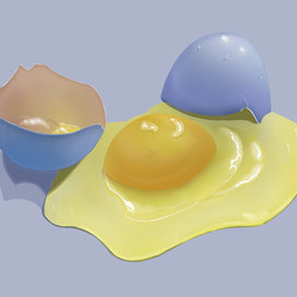 Яйцо куриное разбитое