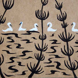 лебеди на озере Каниера