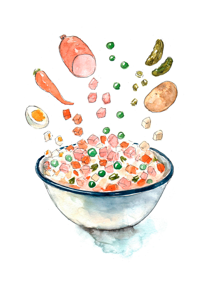 Тазик оливье