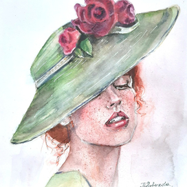 Радуга шляпок. Зеленый