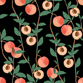 Персиковое дерево, бесшовный узор