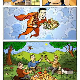 Комикс для грузинского ресторана