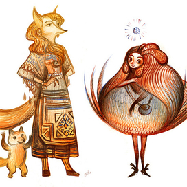 курочка и лисы