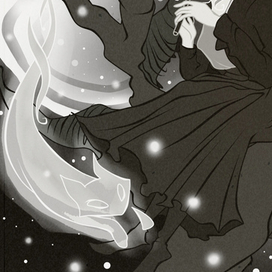 Меж трех деревьев от тропинки моя кошечка