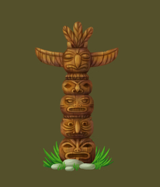 Небольшой тотемчик для игровой карты.