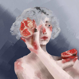 девушка с гранатoм