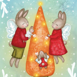 Семья зайчиков