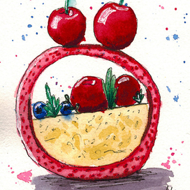 Необычный вишневый десерт