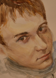 Портрет соседа, подробно техника