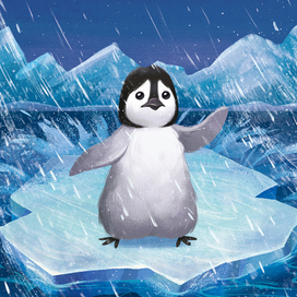 Иллюстрации для книжки "Пингвиненок ищет маму"