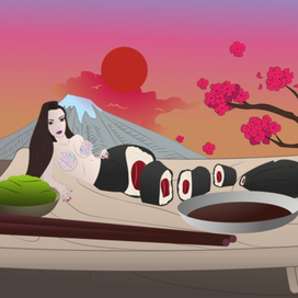 Русалка в виде суши