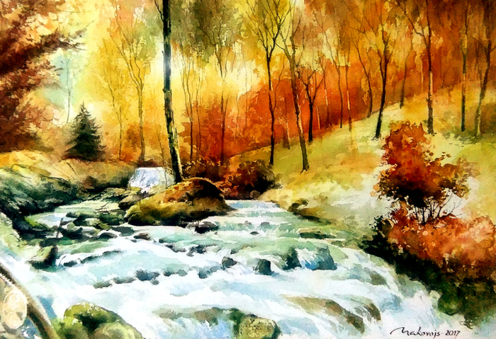 ,,Янтарная осень,,(тест бумаги)