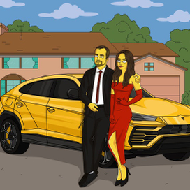 Портрет в стиле Симпсонов 