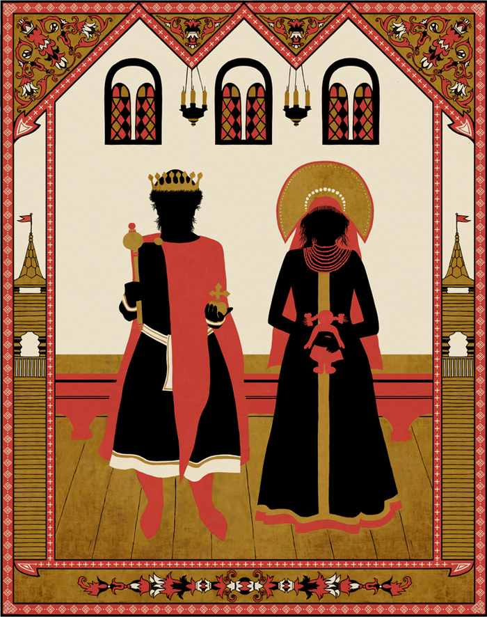 Иллюстрация к русской народной сказке "Василиса Прекрасная"