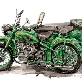 ИМЗ М 62 (Урал байкер блюз)