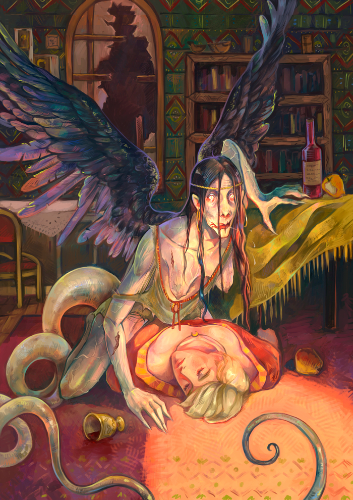 Хоррор иллюстрация к славянской энциклопедии 