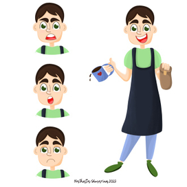 Разработка персонажа бариста