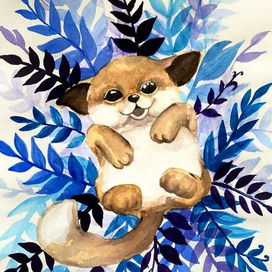 Малыш лисенок