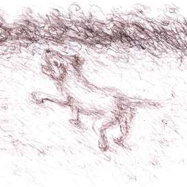 Собака, кусающая волны