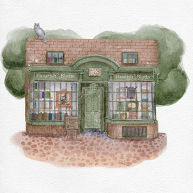 Фанарт “Florish and Blotts”