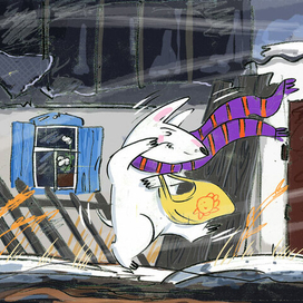 весенний ветер, апрель и бультерьер