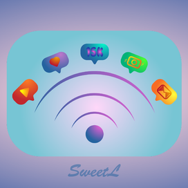 Set wifi icons of social media