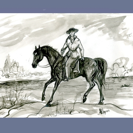 Пушкин на вороном аргамаке