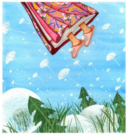 Мама воздушная, как одуванчик.