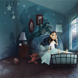 Чудовище. Иллюстрация для обложки книги