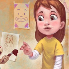 Иллюстрация из книги про плюшевого зайца