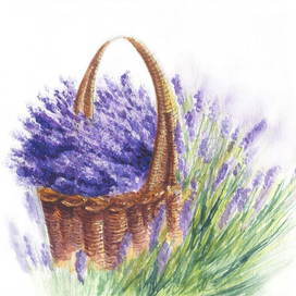 корзинка с лавандой