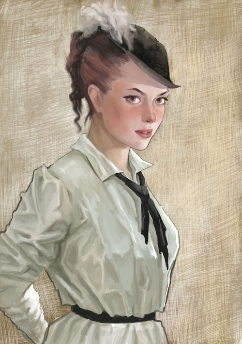 портрет в стиле ретро