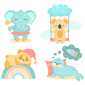 Милые сонные зверюшки