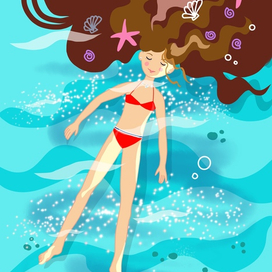 Девочка на море