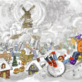 Снежная мельница